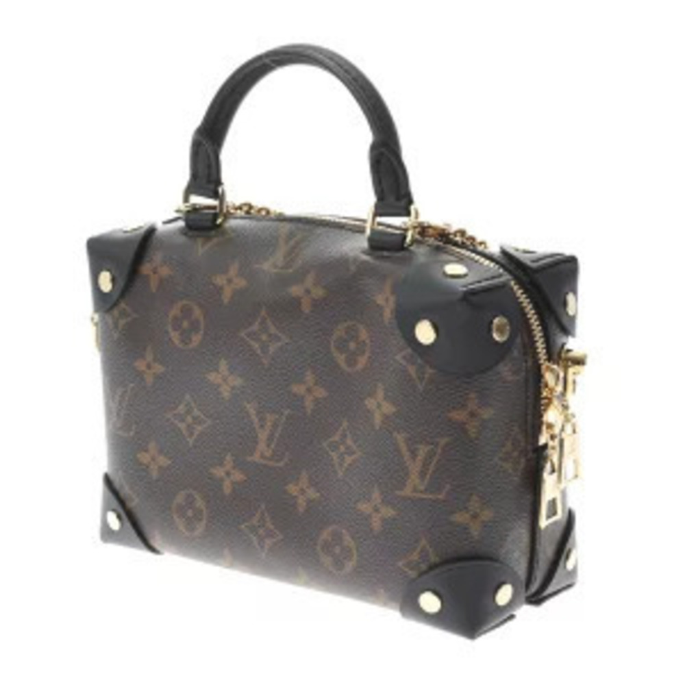 Louis Vuitton Black Canvas Souple Bag Shoulder Malle Monogram Brown